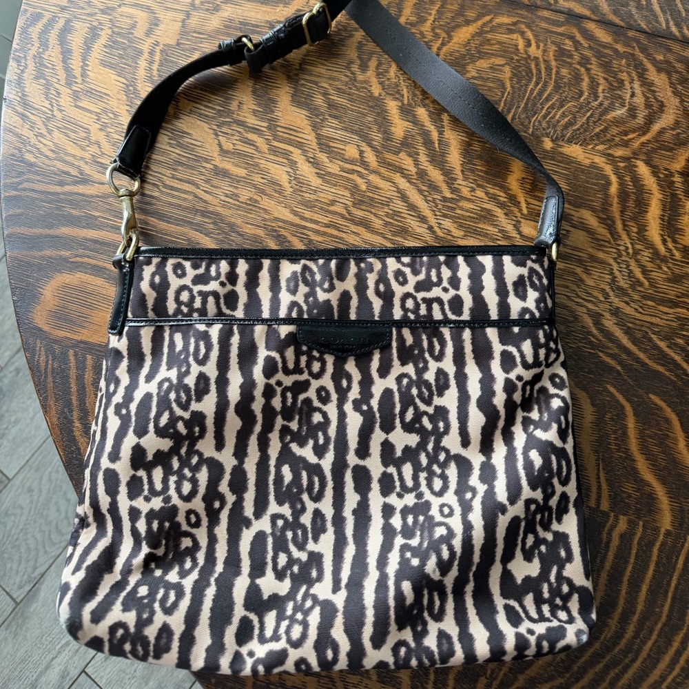 Coach leopard cross body bag
